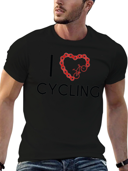 I Heart Cycling Black T-Shirt