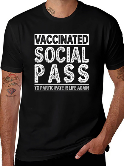 Vaccinated Social Pass Graphic T-Shirt