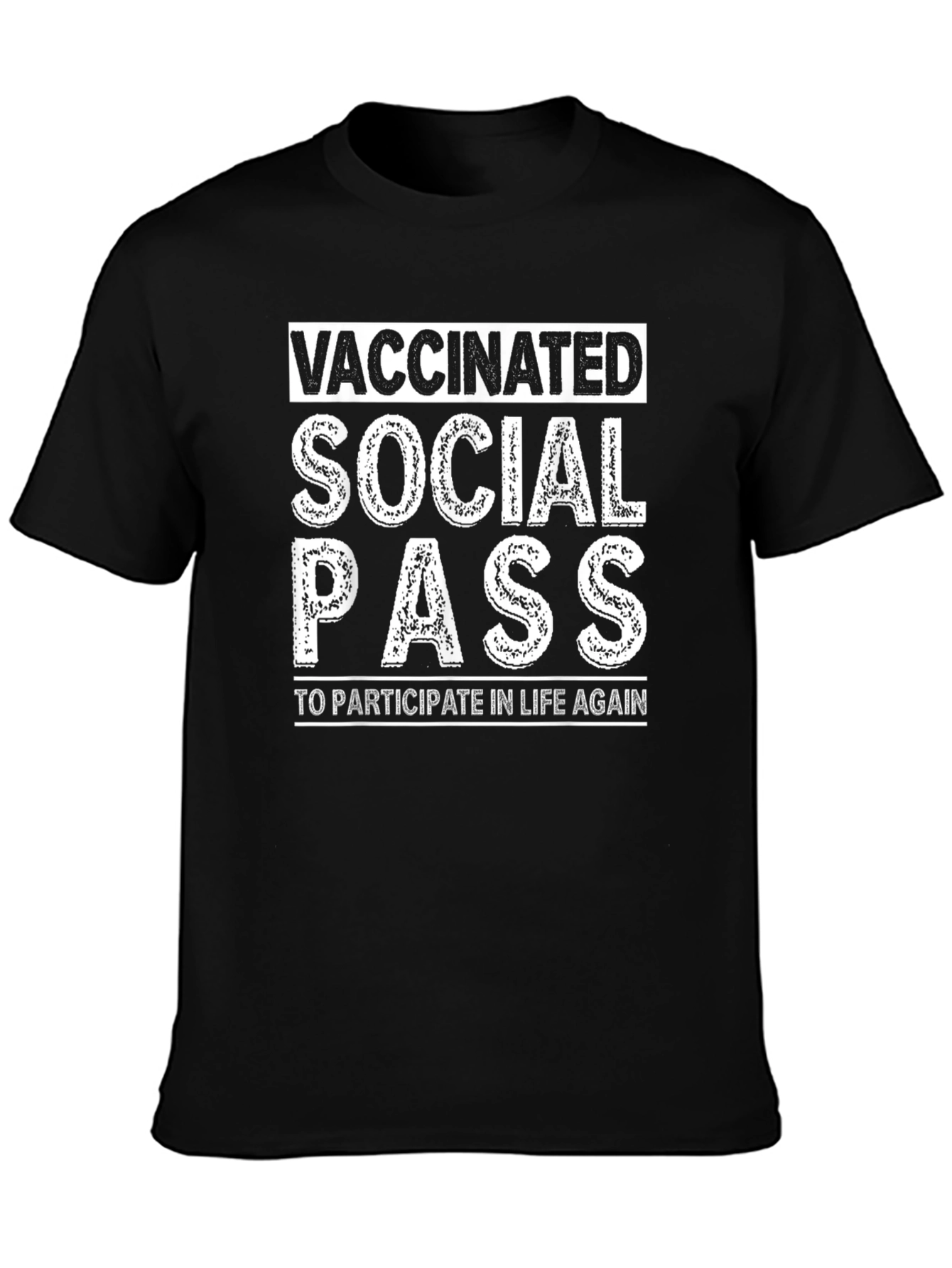 Vaccinated Social Pass Graphic T-Shirt