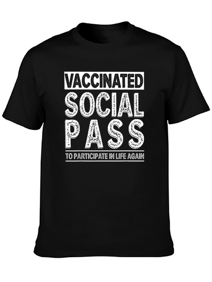 Vaccinated Social Pass Graphic T-Shirt
