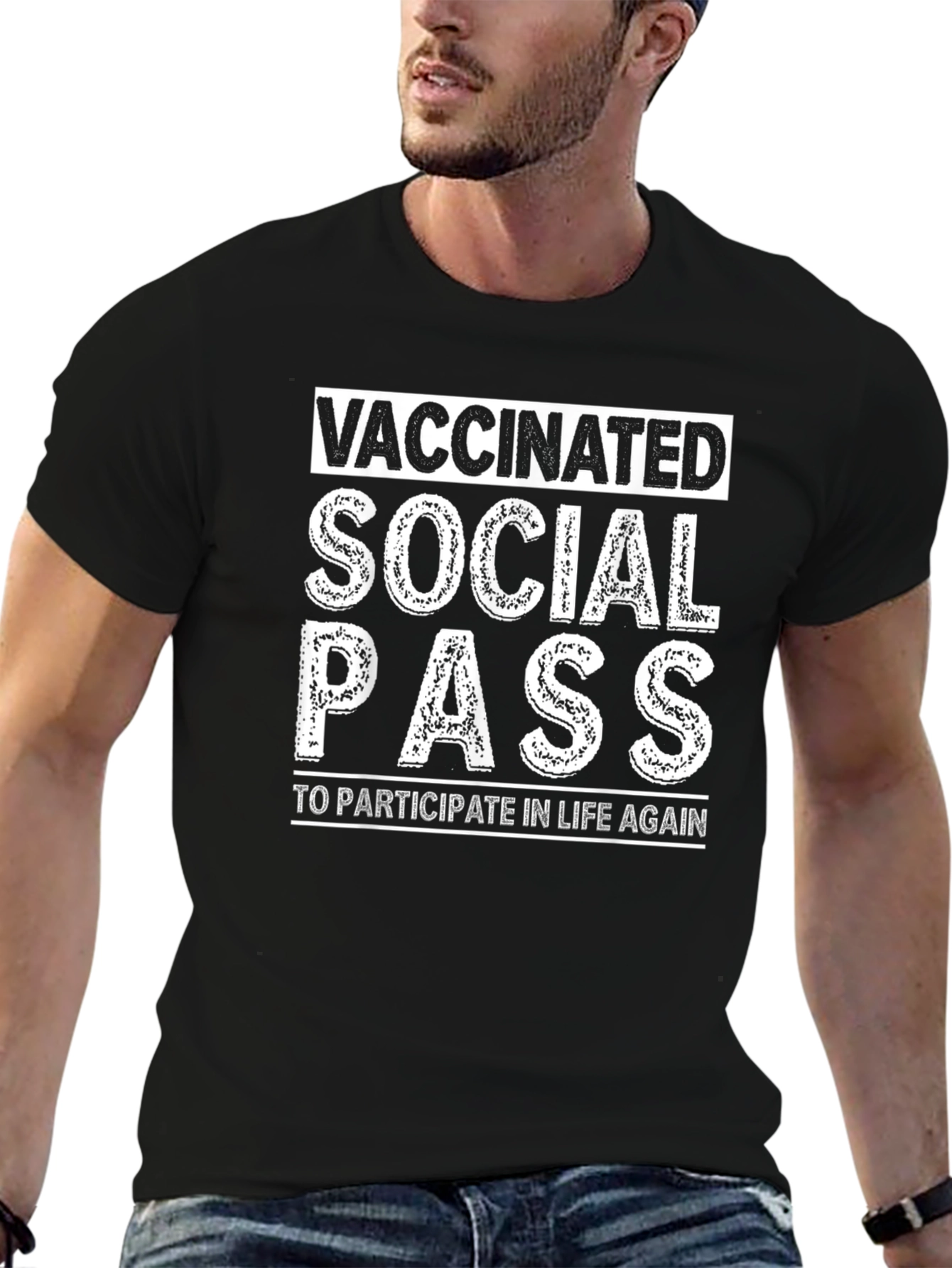 Vaccinated Social Pass Graphic T-Shirt
