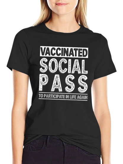 Vaccinated Social Pass Graphic T-Shirt