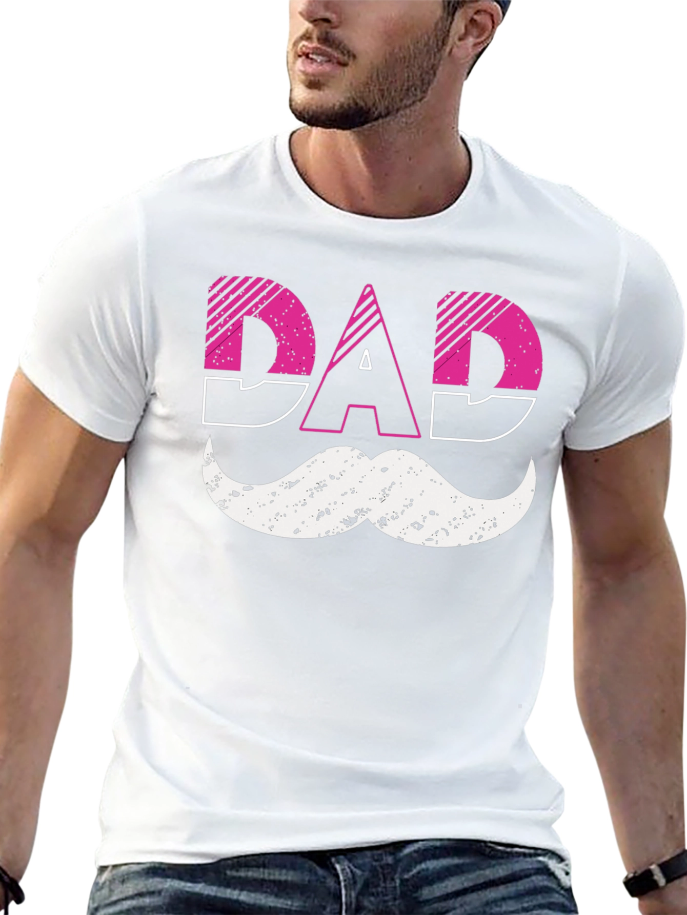 Cool Dad T-Shirt with Mustache Design
