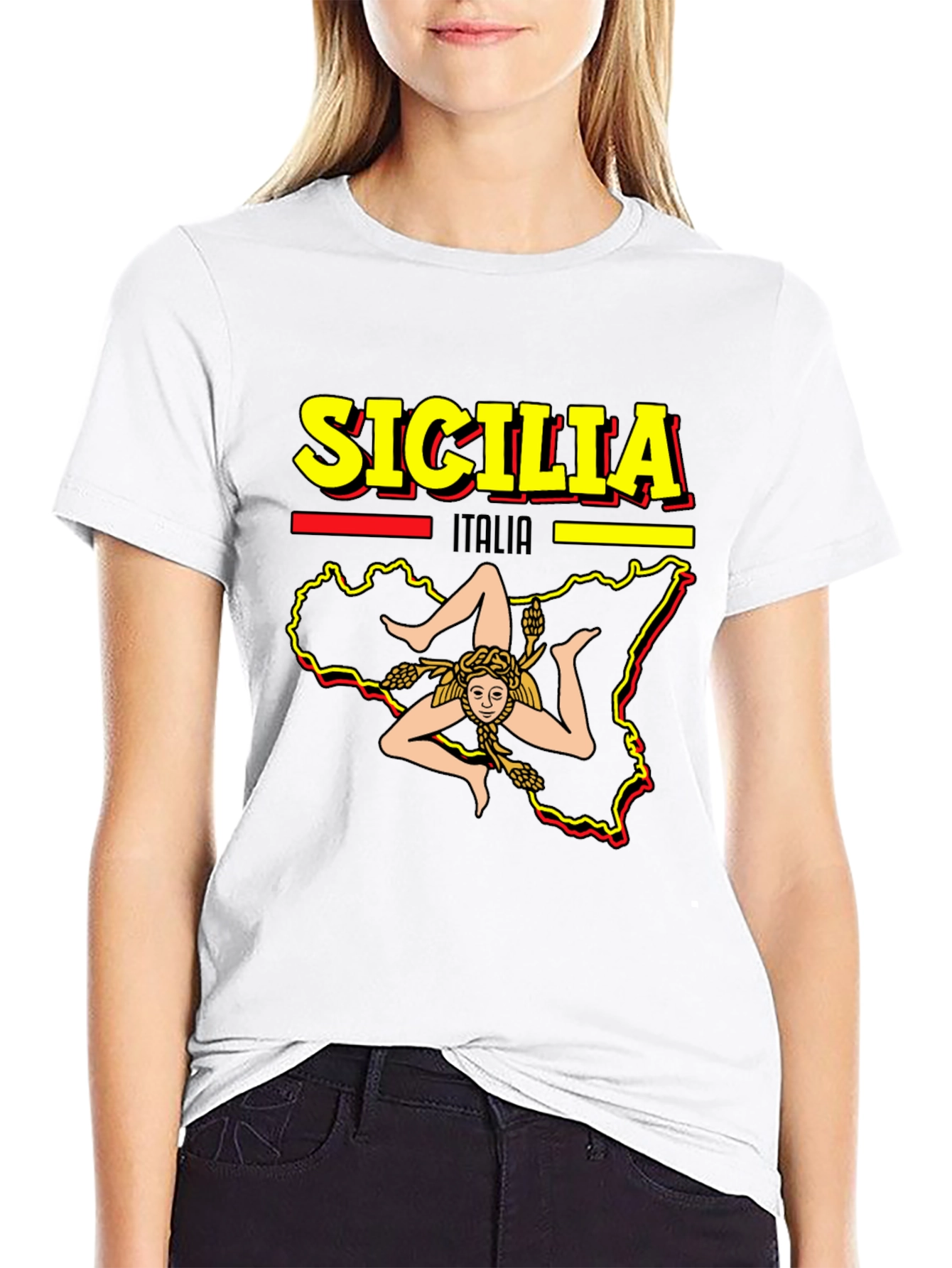 Sicilia Italia T-Shirt - Black