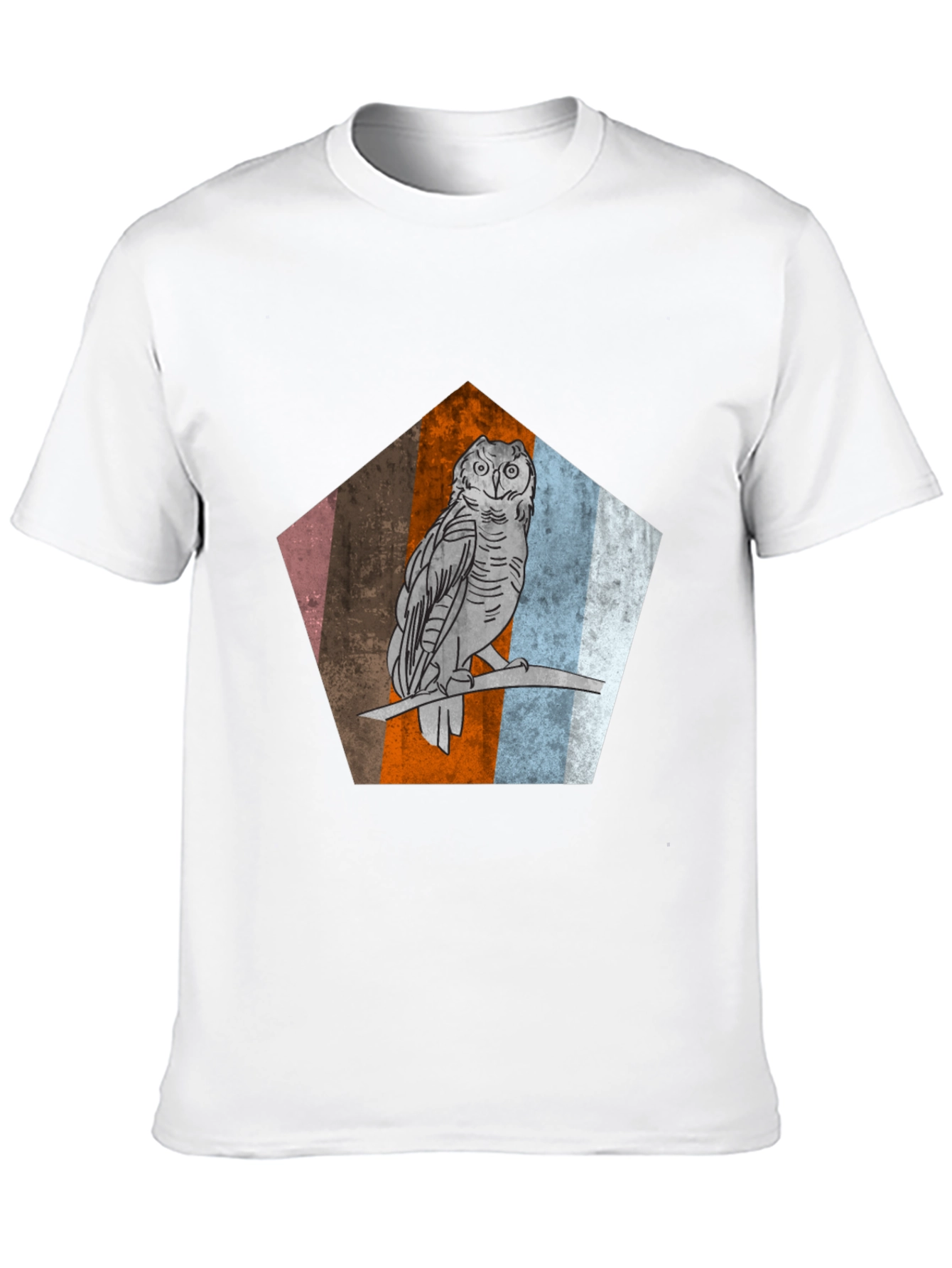 Owl Graphic Print Mens Black T-Shirt