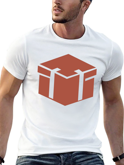 Geometric Chest Graphic Tee - Stylish Black Shirt