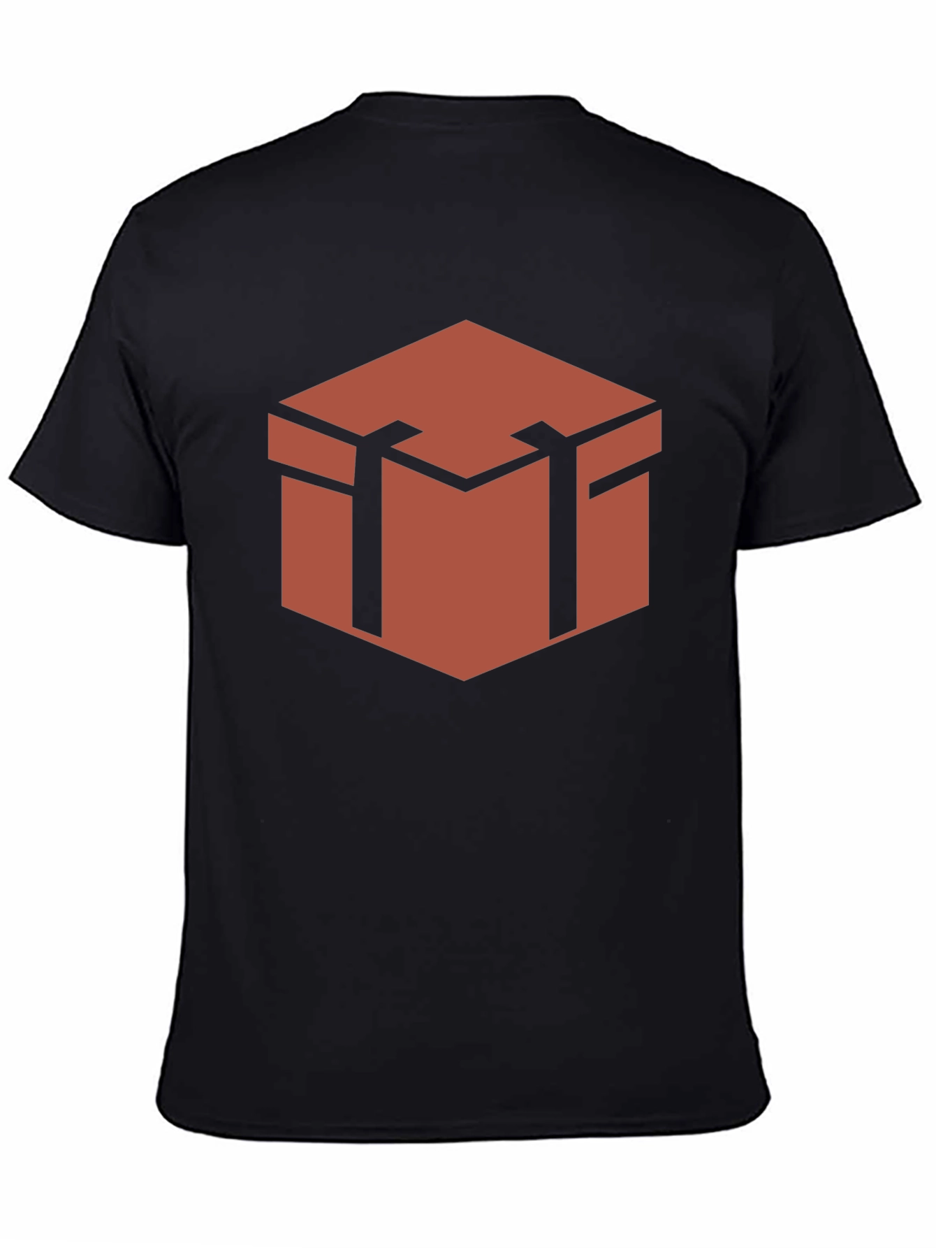 Geometric Chest Graphic Tee - Stylish Black Shirt