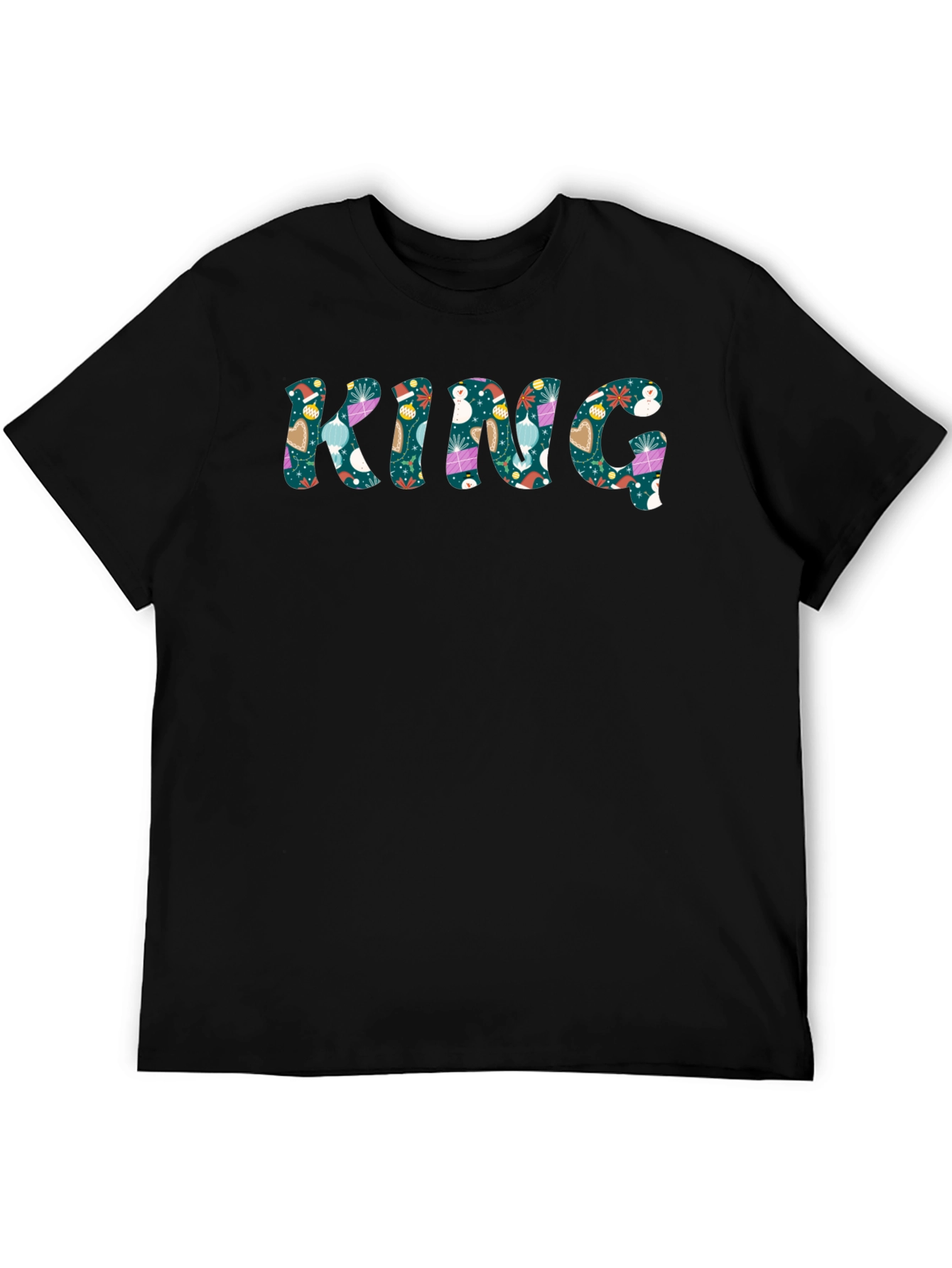 Festive KING Graphic Print Mens Tee