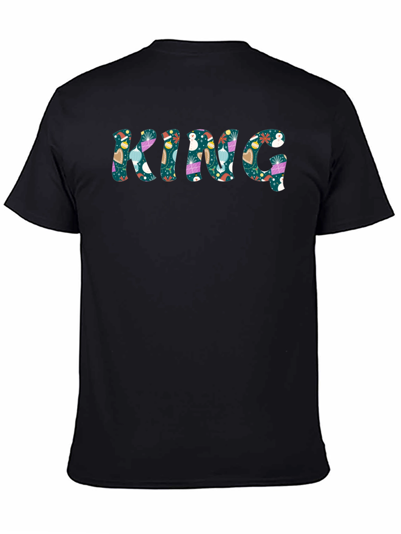 Festive KING Graphic Print Mens Tee