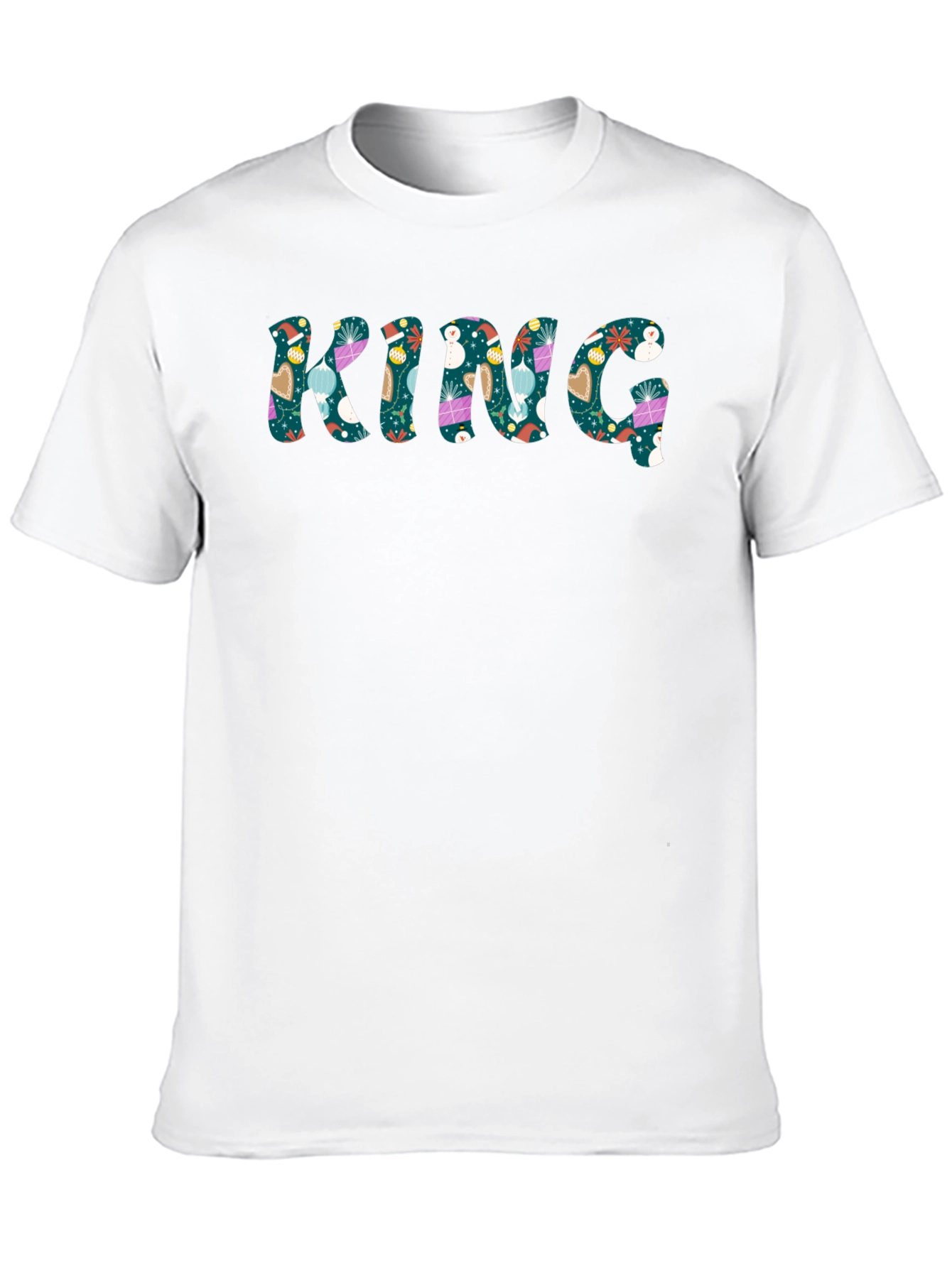 Festive KING Graphic Print Mens Tee
