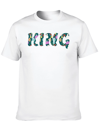 Festive KING Graphic Print Mens Tee