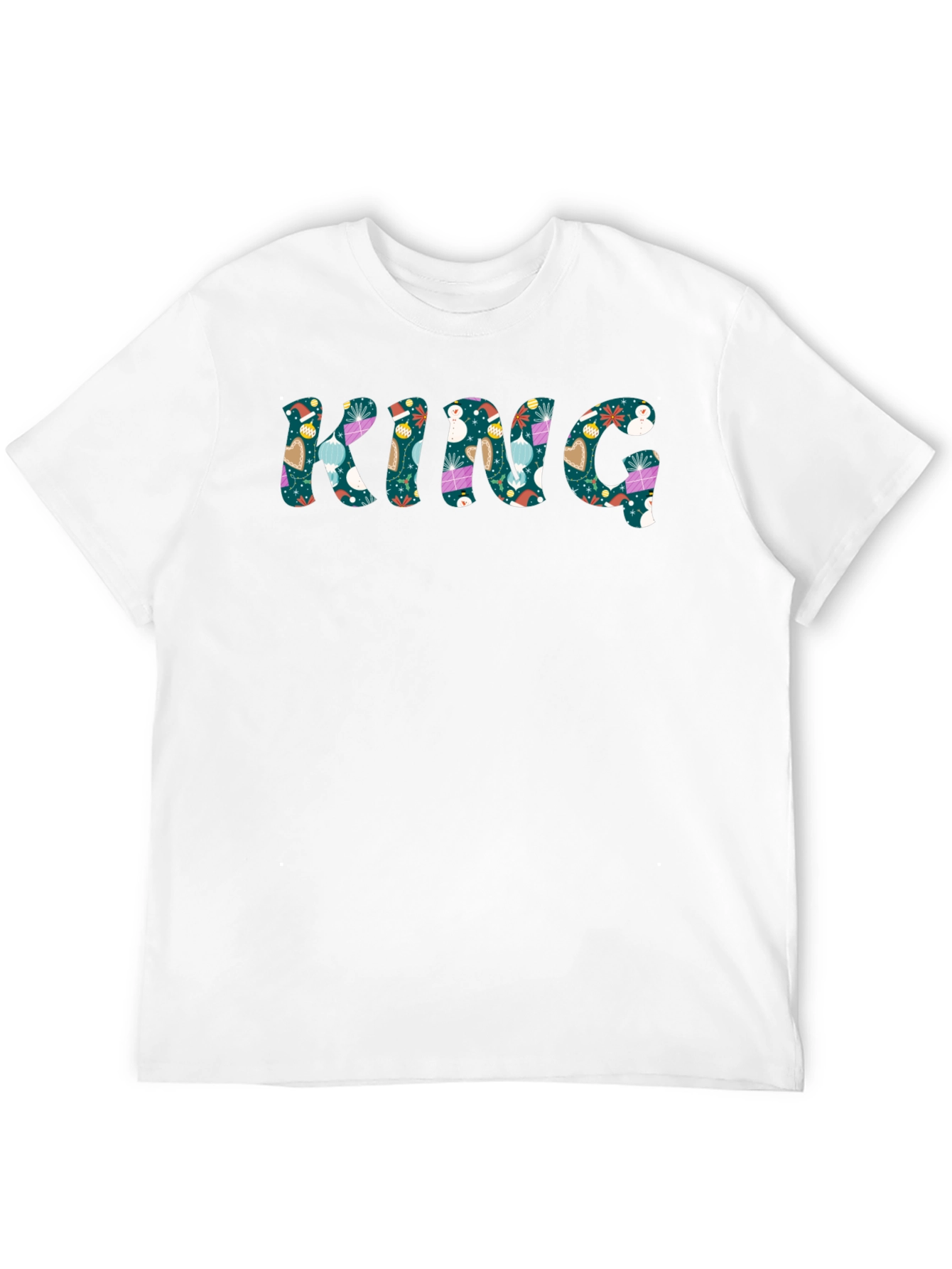 Festive KING Graphic Print Mens Tee