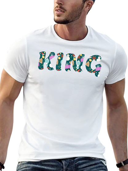 Festive KING Graphic Print Mens Tee