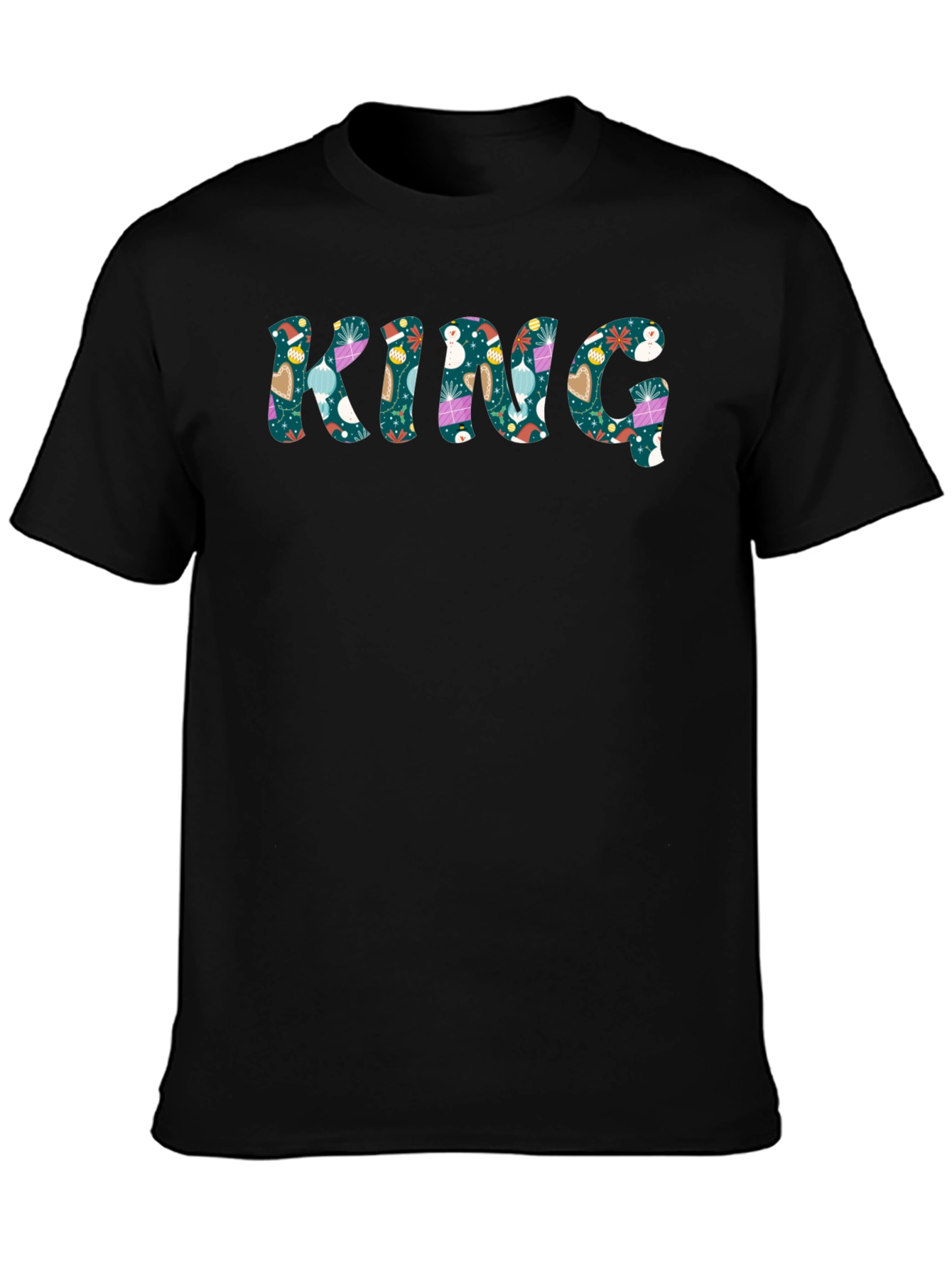 Festive KING Graphic Print Mens Tee