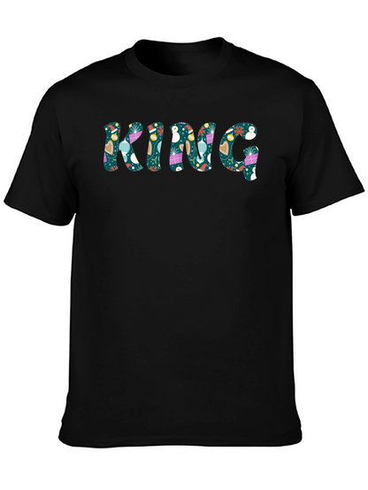 Festive KING Graphic Print Mens Tee