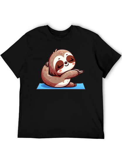 Yoga Sloth T-Shirt - Relaxed Fit Cute Design