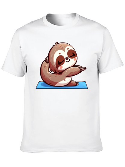 Yoga Sloth T-Shirt - Relaxed Fit Cute Design