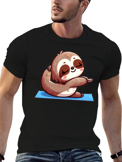 Yoga Sloth T-Shirt - Relaxed Fit Cute Design