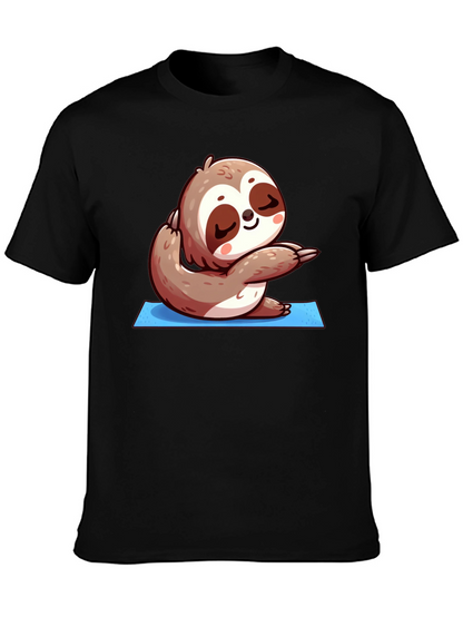 Yoga Sloth T-Shirt - Relaxed Fit Cute Design