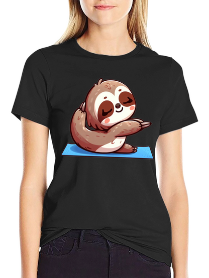 Yoga Sloth T-Shirt - Relaxed Fit Cute Design
