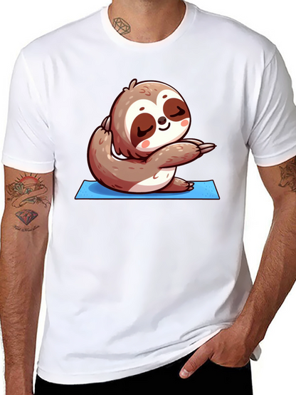 Yoga Sloth T-Shirt - Relaxed Fit Cute Design