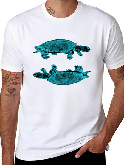 Turtle Graphic Print Crew Neck T-Shirt