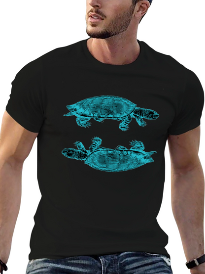 Turtle Graphic Print Crew Neck T-Shirt