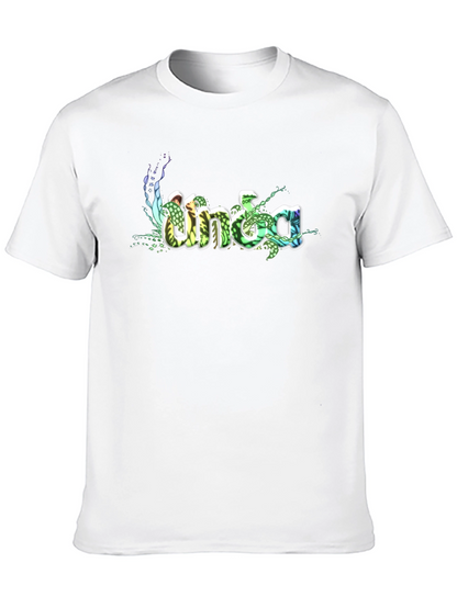 Unique Graphic Print Black Cotton T-Shirt