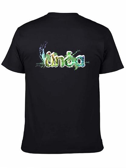 Unique Graphic Print Black Cotton T-Shirt
