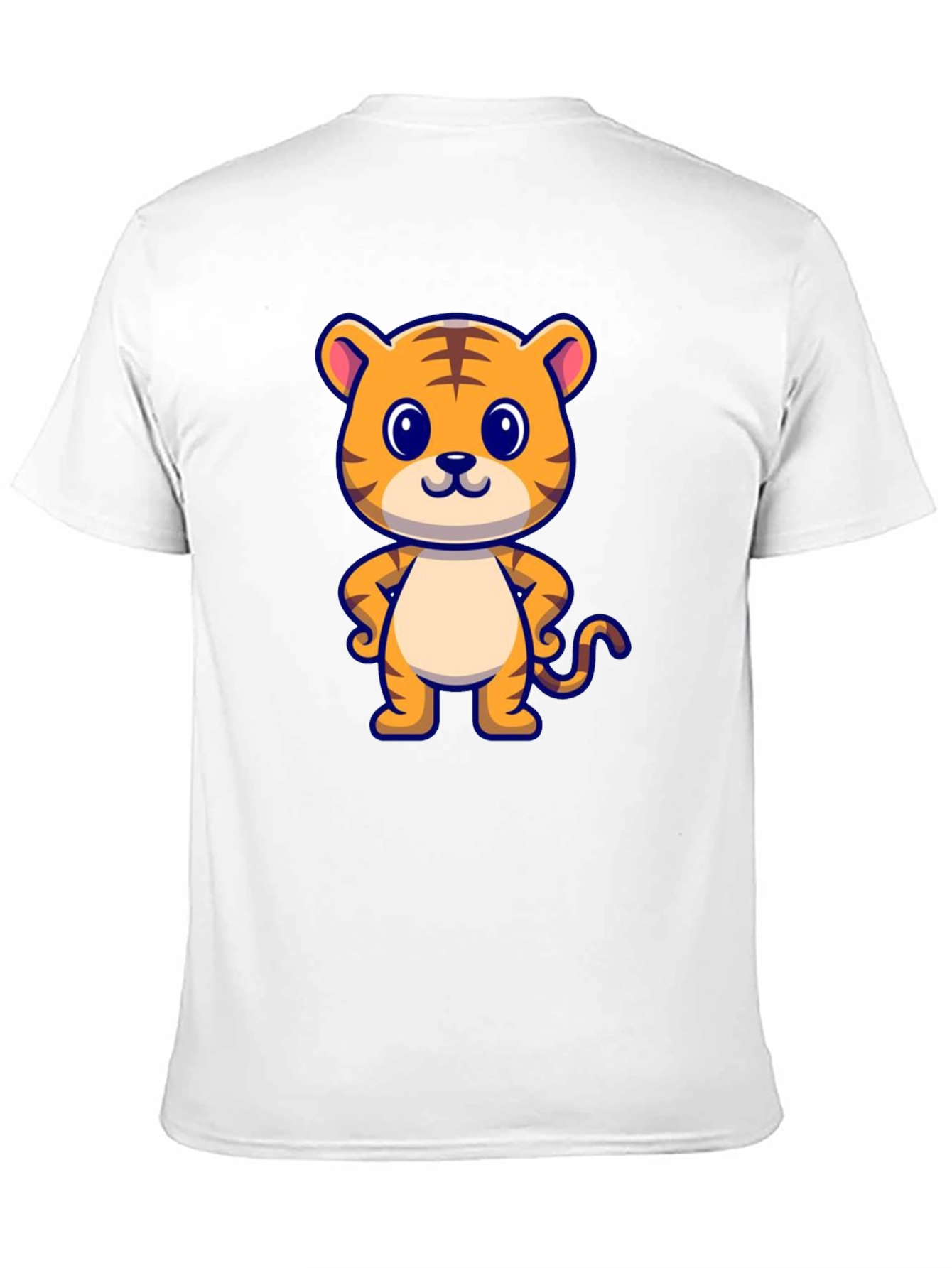 Cute Tiger Graphic Black T-Shirt