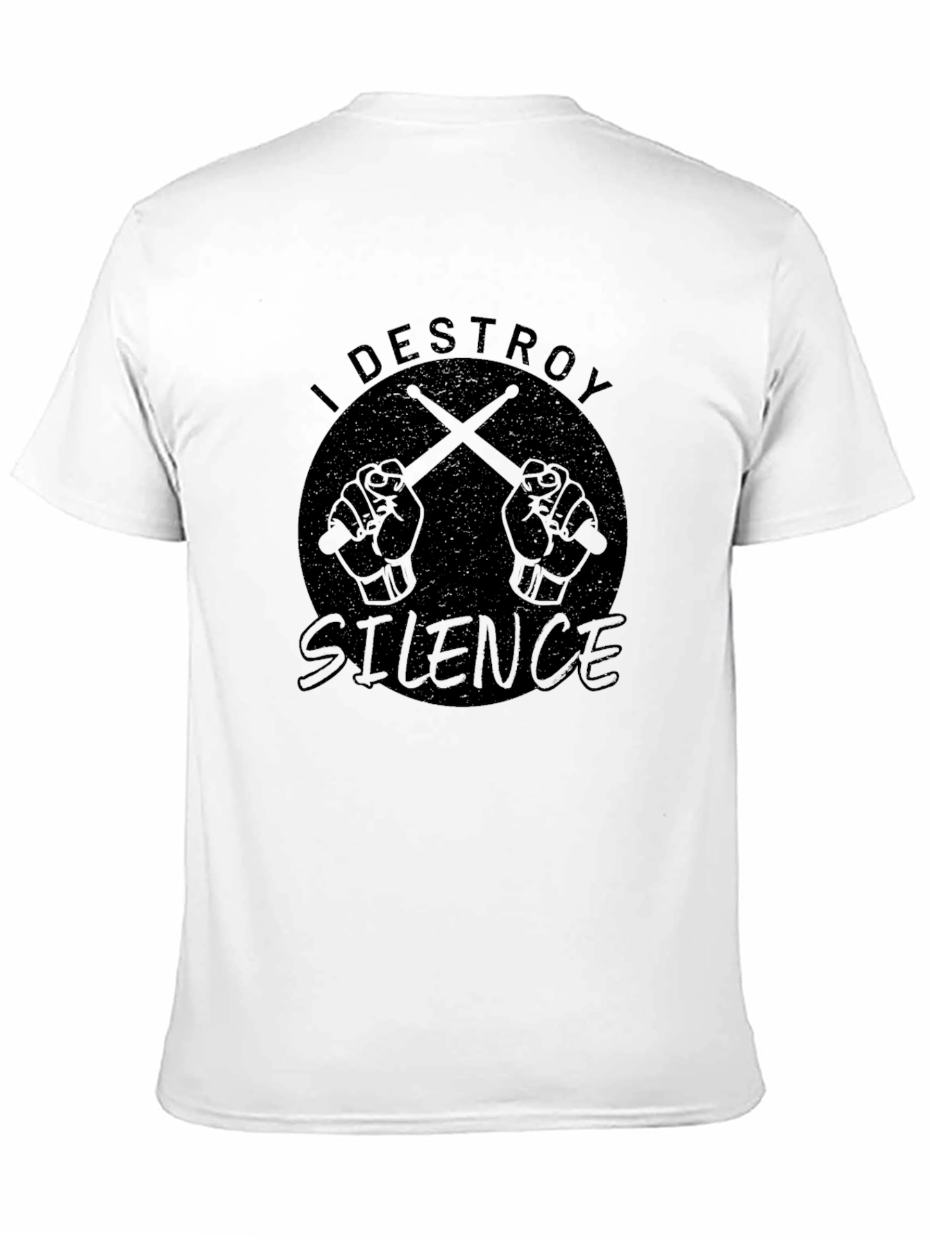 I Destroy Silence Black Graphic Tee