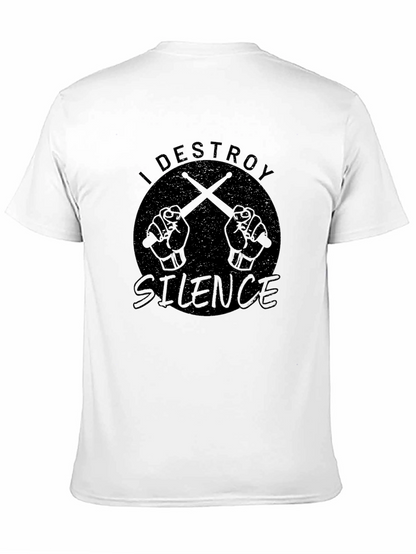 I Destroy Silence Black Graphic Tee