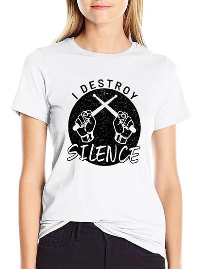 I Destroy Silence Black Graphic Tee