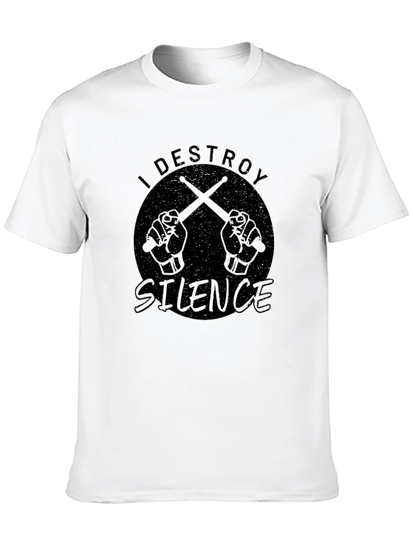 I Destroy Silence Black Graphic Tee