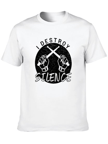 I Destroy Silence Black Graphic Tee