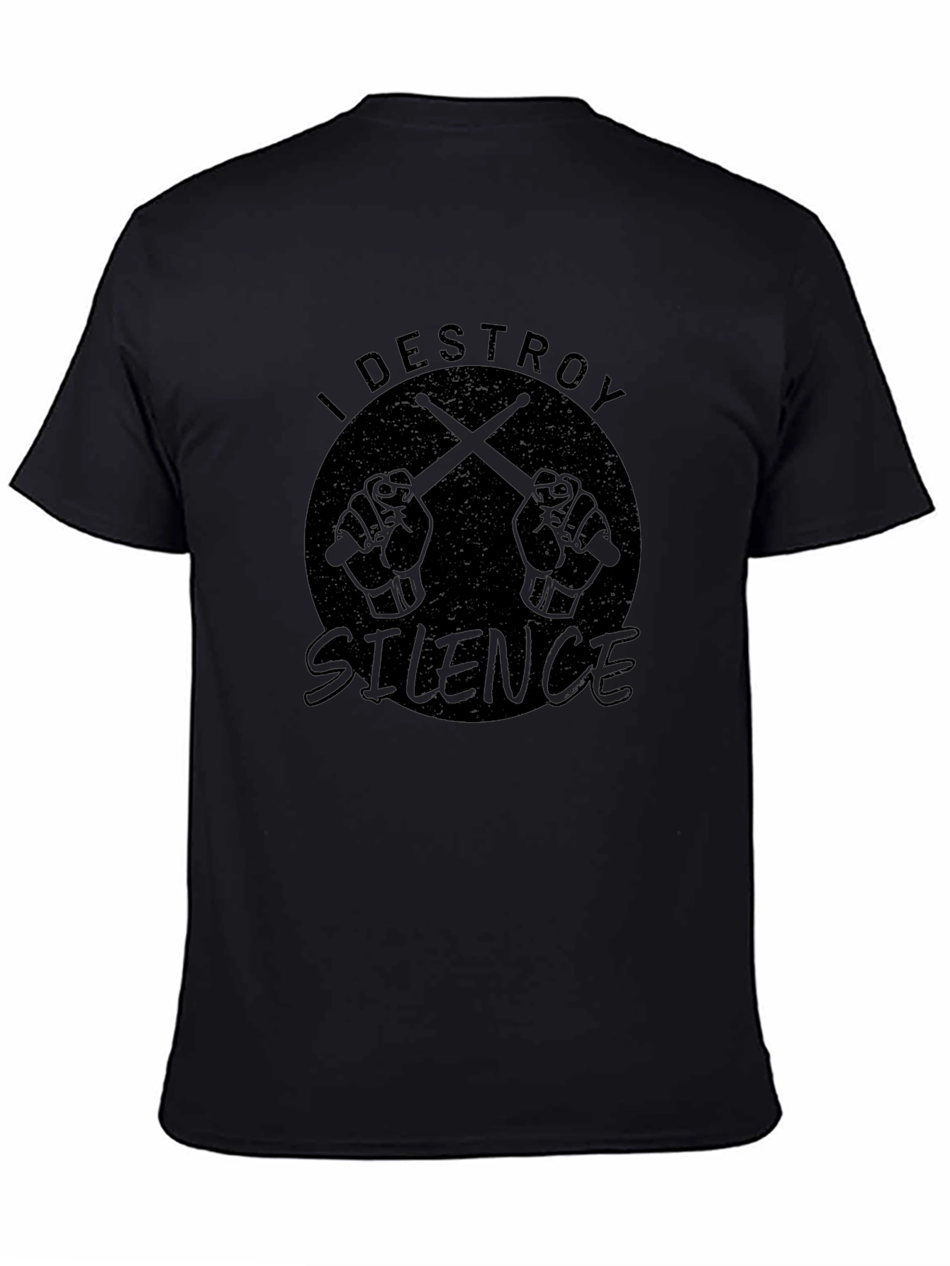 I Destroy Silence Black Graphic Tee