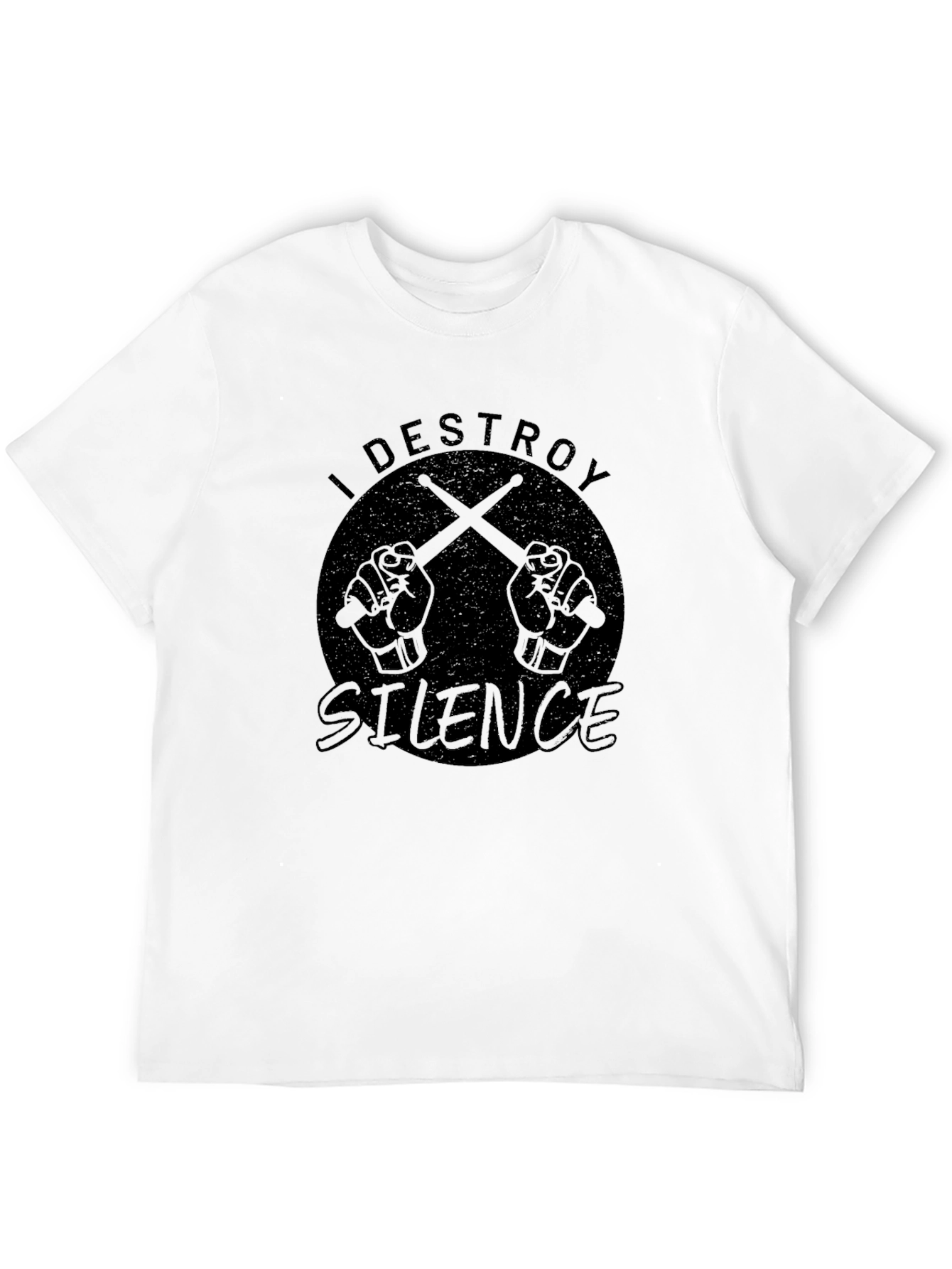 I Destroy Silence Black Graphic Tee
