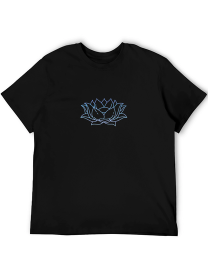 Lotus Flower Graphic Tee - Black