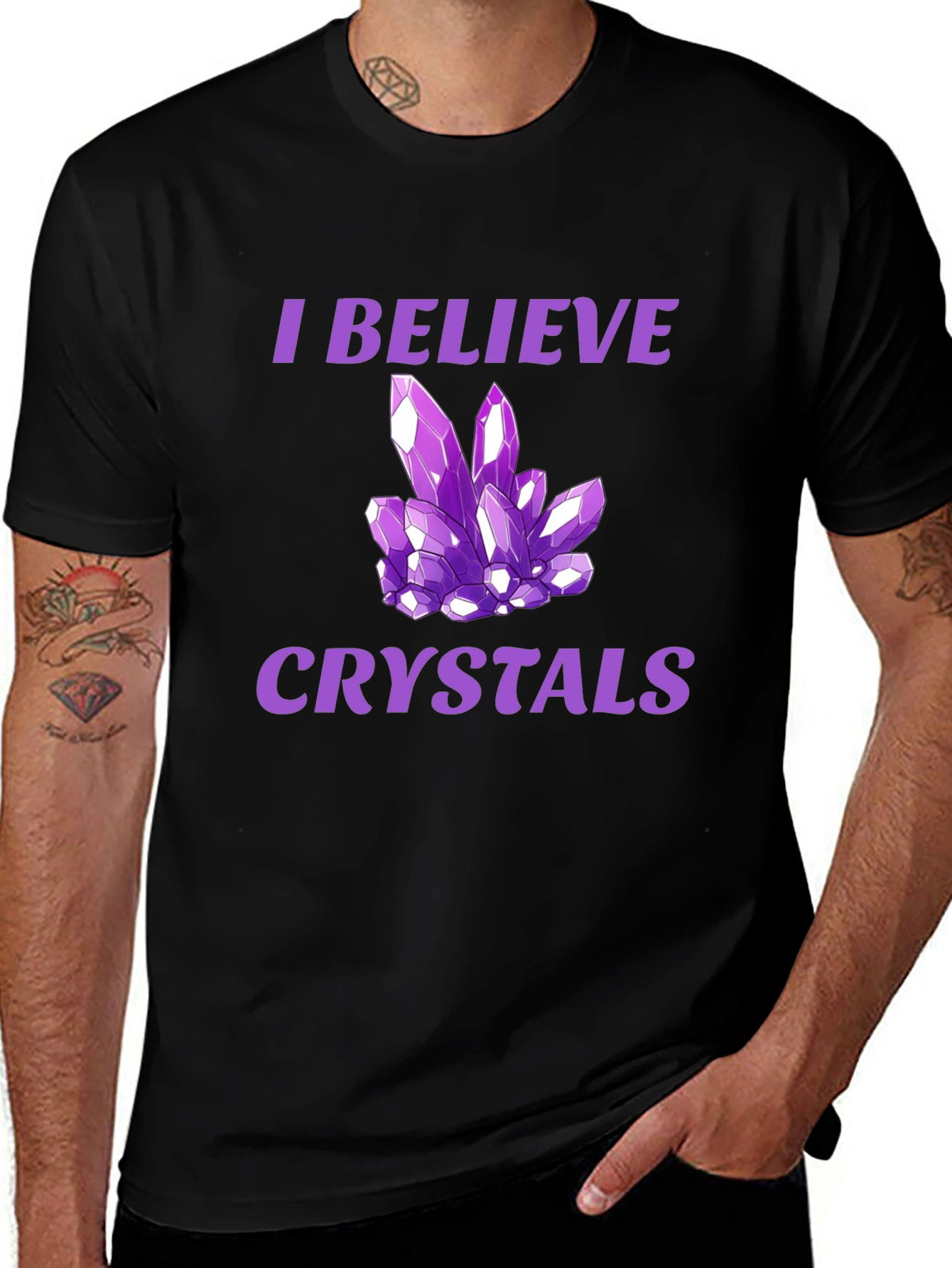 I Believe Crystals Graphic T-Shirt