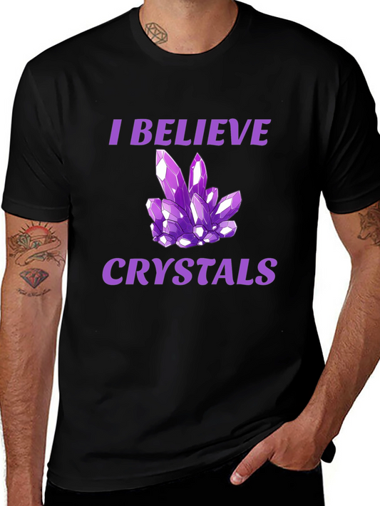 I Believe Crystals Graphic T-Shirt