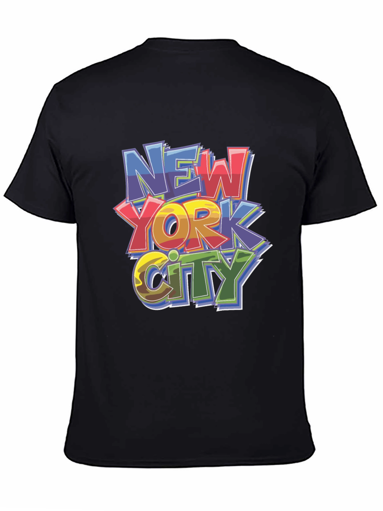 New York City Graphic Print Black T-Shirt