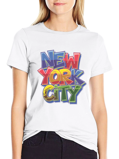 New York City Graphic Print Black T-Shirt