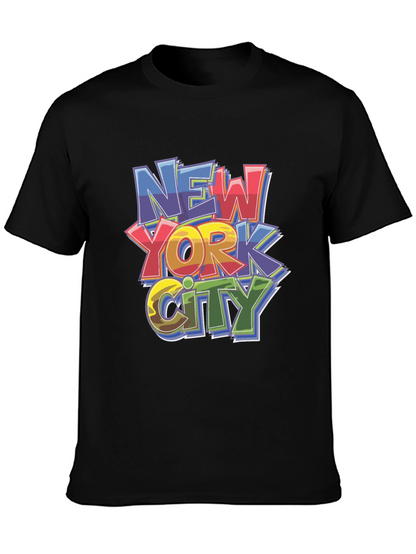 New York City Graphic Print Black T-Shirt