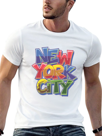 New York City Graphic Print Black T-Shirt