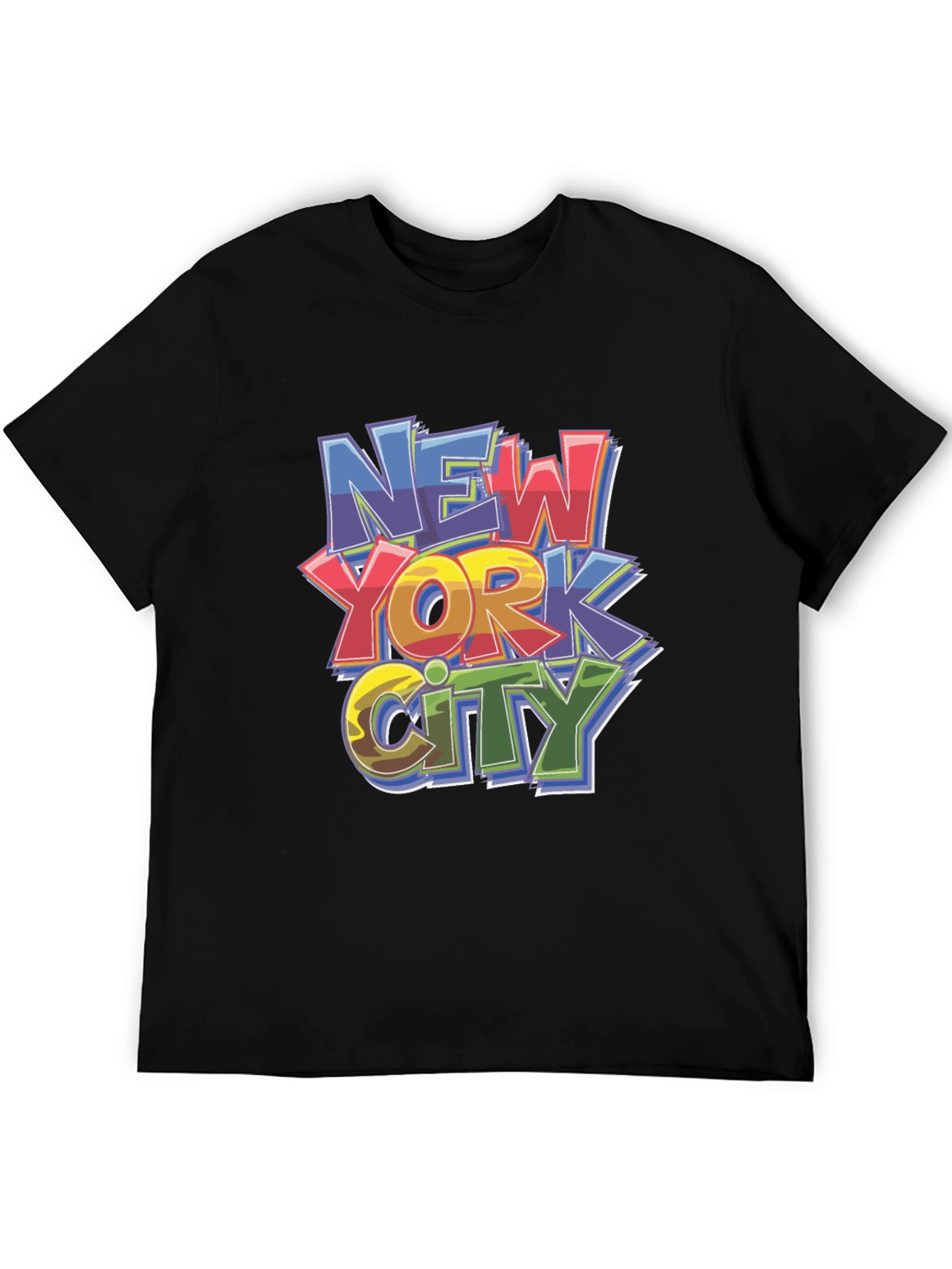 New York City Graphic Print Black T-Shirt