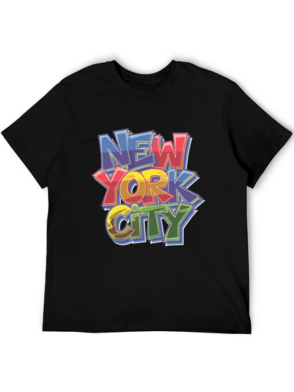 New York City Graphic Print Black T-Shirt