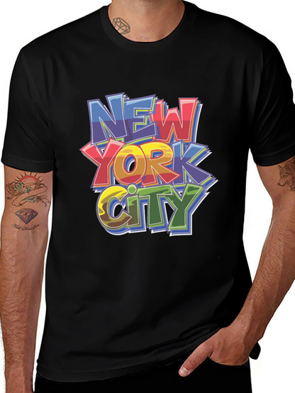 New York City Graphic Print Black T-Shirt