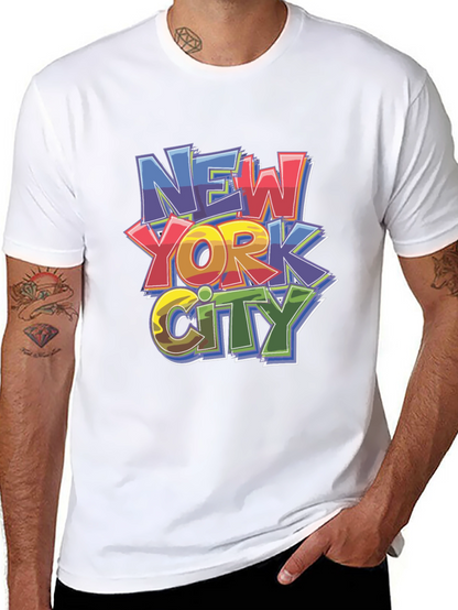 New York City Graphic Print Black T-Shirt