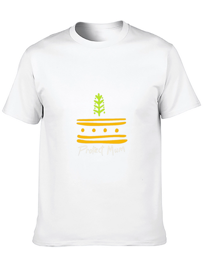 Protect Mum Black T-Shirt with Earth Motif