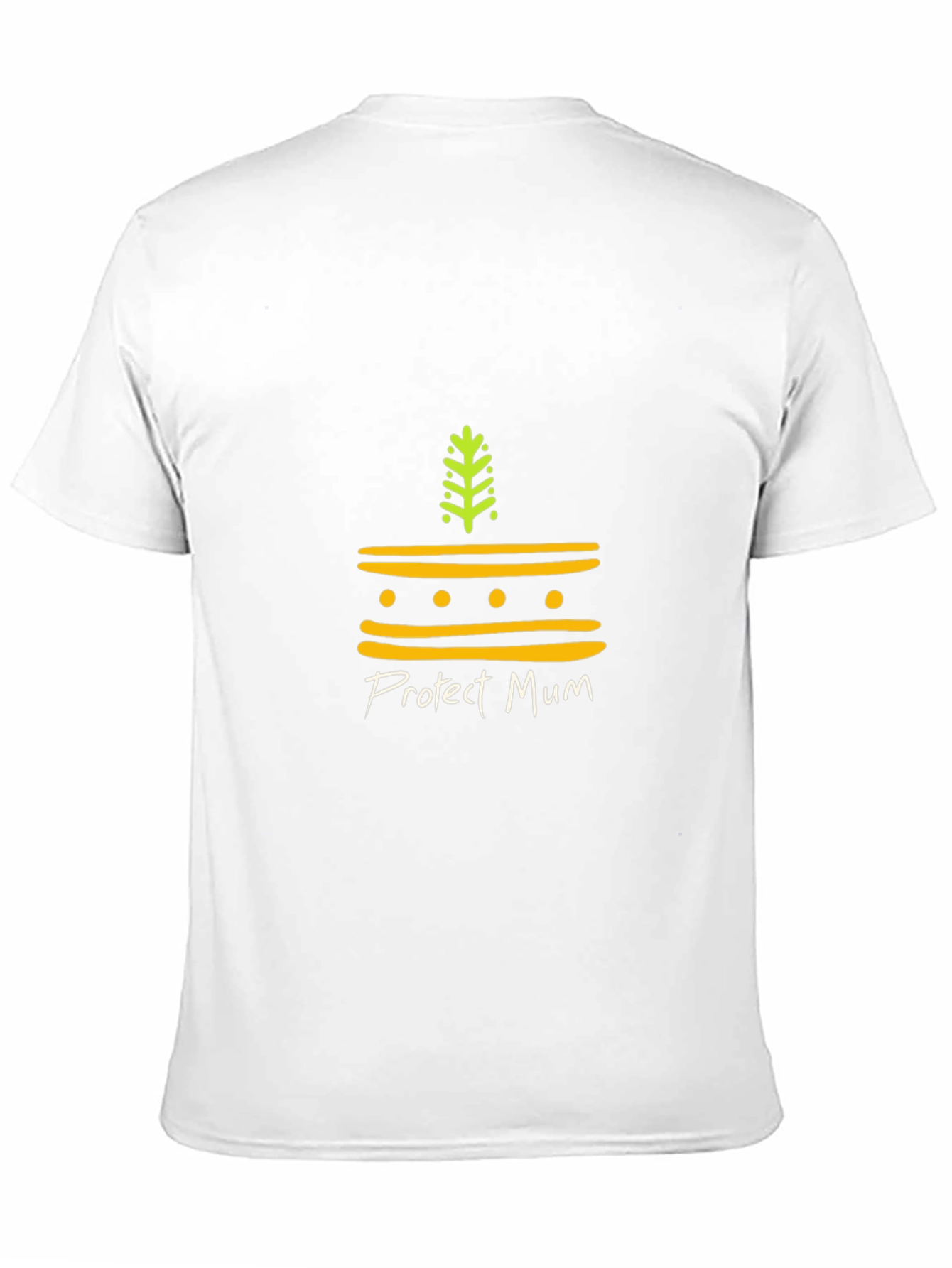 Protect Mum Black T-Shirt with Earth Motif